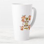 Ja! Dit is mijn Circus Dit zijn mijn vier apen Latte Mok (Rechterhoek)