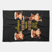 Ja! Dit is mijn Circus Dit zijn mijn vier apen Theedoek (Horizontaal)