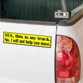 Ja, dit is mijn truck. bumpersticker (Op Truck)