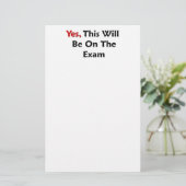 Ja, dit zal op het examen staan briefpapier (Staand voorkant)