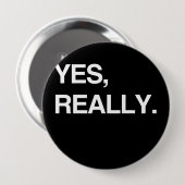 JA, ECHT RONDE BUTTON 4,0 CM (Voorkant /achterkant)