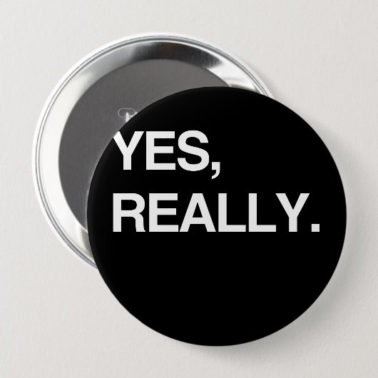 JA, ECHT RONDE BUTTON 4,0 CM (Voorkant /achterkant)