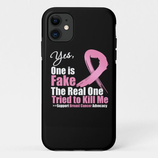 Ja Een is Fake Breast Cancer Case-Mate iPhone Case (Achterkant)
