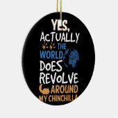 Ja, eigenlijk is de wereld rond Chinchilla Keramisch Ornament (Rechts)