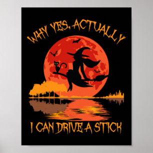 Ja eigenlijk kan ik rijden met een stick Halloween Poster