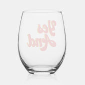 Ja en Improv Comedy Club Comedian Wijnglas Zonder Voet (Achterkant)