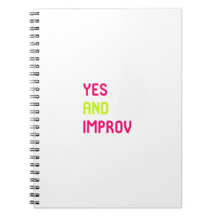 Ja En Improvisatiekomedie Improv Citaat Notitieboek