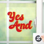 Ja en improviseer Comedy Club Raamsticker (Huis)