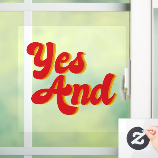 Ja en improviseer Comedy Club Raamsticker (Huis)