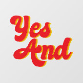 Ja en improviseer Comedy Club Raamsticker (Vel)