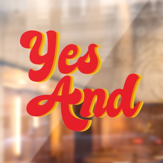 Ja en improviseer Comedy Club Raamsticker (Vel 2)