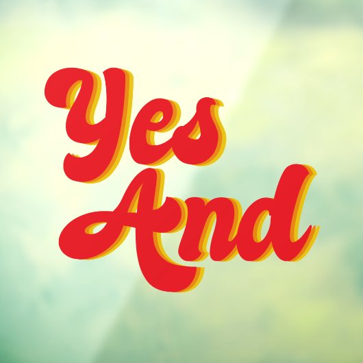 Ja en improviseer Comedy Club Raamsticker (Vel 3)