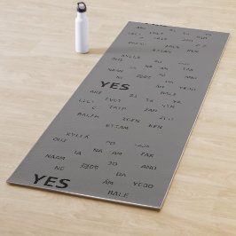 Ja en Nee in verschillende talen in grijs Yogamat