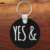 JA en | SLEUTELHANGER | Wit en zwart (Voorkant)