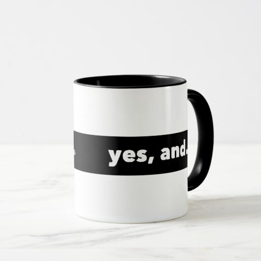 "Ja, en..." Thespian's Improv Mok (Voorkant rechts)