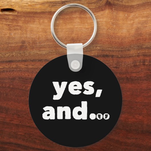 "Ja, en..." Thespians Improv Sleutelhanger (Voorkant)