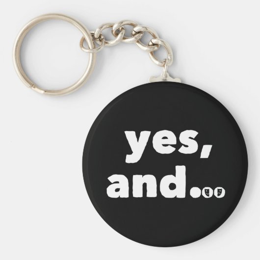 "Ja, en..." Thespians Improv Sleutelhanger (Voorkant)