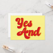 Ja en verbeterde komedie kaart (Voorkant / Achterkant in situ)