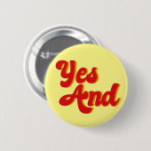 Ja en verbeterde komedie ronde button 5,7 cm (Voorkant /achterkant)