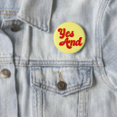 Ja en verbeterde komedie ronde button 5,7 cm (In situ)