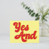 Ja en verbetert Comedy Briefkaart (Staand voorkant)