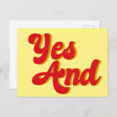 Ja en verbetert Comedy Briefkaart (Voorkant / Achterkant)