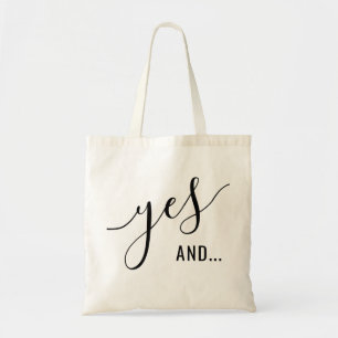 "Ja en" verbetert de comedy-speler Tote Bag
