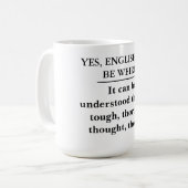 Ja, Engels kan raar zijn — grammatica politie mok (Voorkant links)