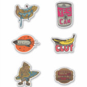 Ja Eye Can Banana Rocket Monkey London Bus Pack Sticker (Voorkant)