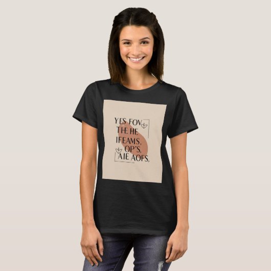 Ja favoriet van het ontwerp Tshirt (Voorkant volledig)