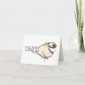 JA! Fawn Pug Zoomies Card Kaart (Voorkant)