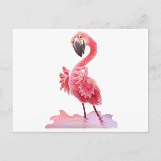 Ja, Flamingo. Briefkaart (Voorkant)