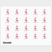 Ja, Flamingo. Ronde Sticker (Vel)