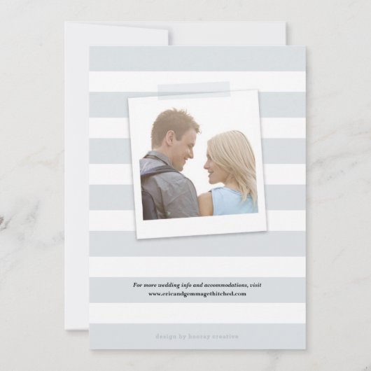 Ja foto slaat de datumkaart op save the date (Achterkant)