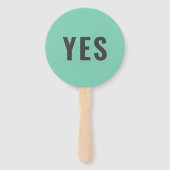 Ja Geen game | Modern pastel roze Handwaaier (Voorkant)