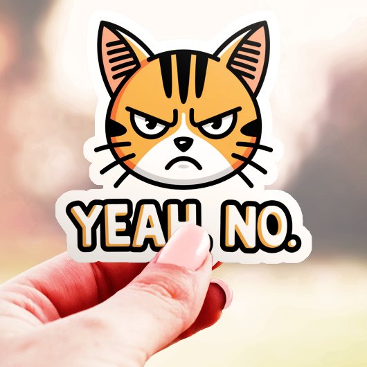 Ja, geen Sassy Cat Vinyl Sticker