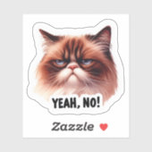 Ja, geen sassy Grumpy Cat Vinyl Sticker (Vel)
