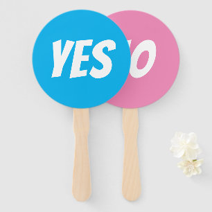 Ja / Geen sekse onthult de quizgame-bordjes Handwaaier