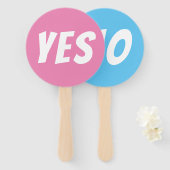 Ja / Geen sekse onthult 'Girl quiz'-spelborden Handwaaier (Voorkant en achterkant)