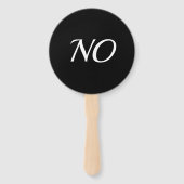 Ja Geen zwart-wit minimalistisch Handwaaier (Achterkant)