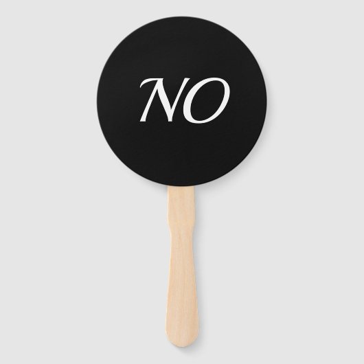 Ja Geen zwart-wit minimalistisch Handwaaier (Achterkant)