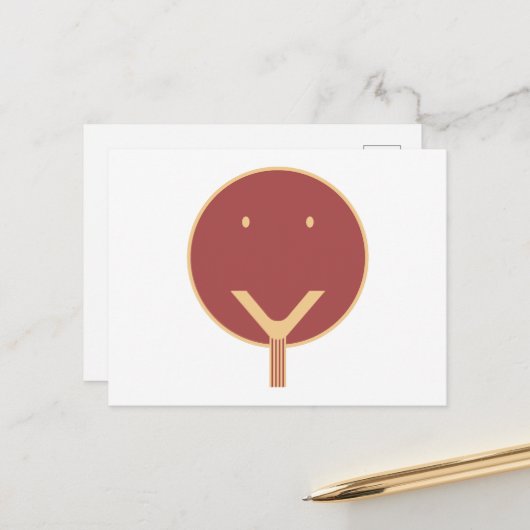 Ja gezicht - C/R. Briefkaart (Voorkant / Achterkant in situ)