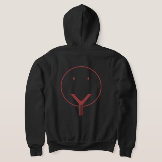 Ja gezicht - Red01. Hoodie (Laag Achter)