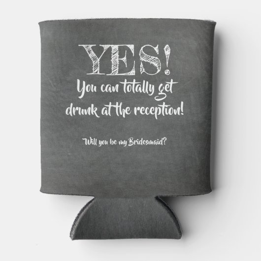 Ja! - Grappig bruidsmeisje voorstel Blikjeskoeler (Voorkant)