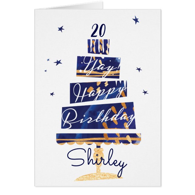 "Ja! Happy Birthday' moderne marinekamer voor elke (Voorkant)