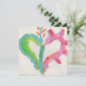 Ja! harteparty uitnodiging (Staand voorkant)