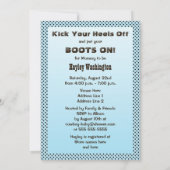 Ja-Haw! Brunette Cowboy-Baby shower Kaart (Achterkant)