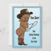 Ja-Haw! Etnisch klein cowboy Baby shower Kaart (Voorkant)