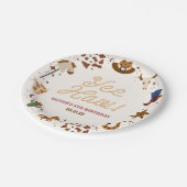 Ja, Haw! Westerne Cowboy Rodeo verjaardagsfeestje Papieren Bordje (Gekanteld)