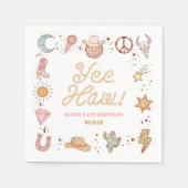 Ja, Haw! Westerne Disco Cowgirl verjaardagsfeestje Servet (Voorkant)